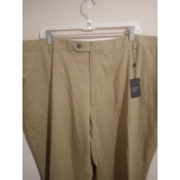 New JOSEPH & FEISS Men's Size 50 Classic Fit Pleated 100% Wool Dress Pants Brown - Picture 4 of 10